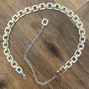 Saint John reversible silver and gold belt